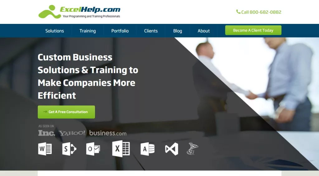ExcelHelp website homepage.