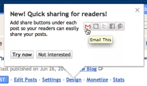 Share buttons for blog posts.