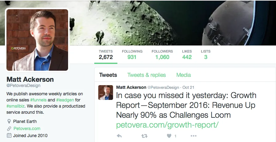 Man, business profile, social media tips.