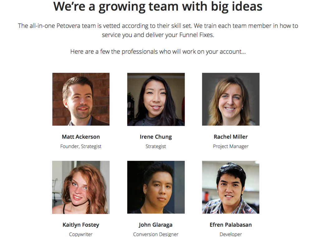 Petovera team members.