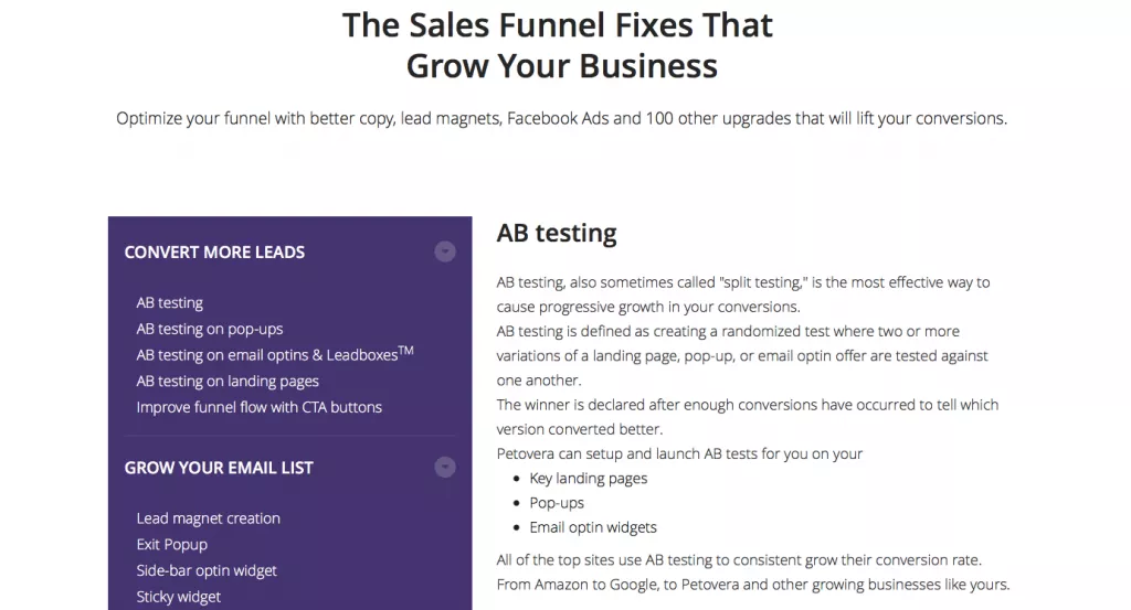 AB testing for more leads & conversions.