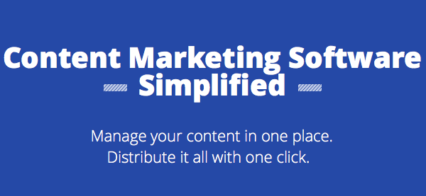 Content marketing software, simplified.