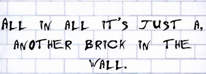 Content marketing, brick in the wall.