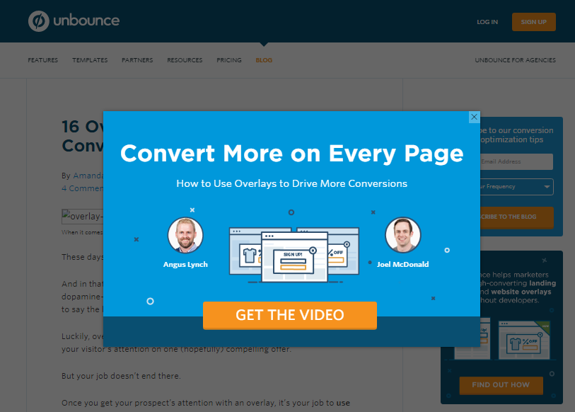 Overlay marketing tips, get video.