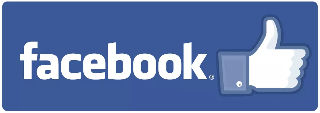 Facebook logo, social media platform.