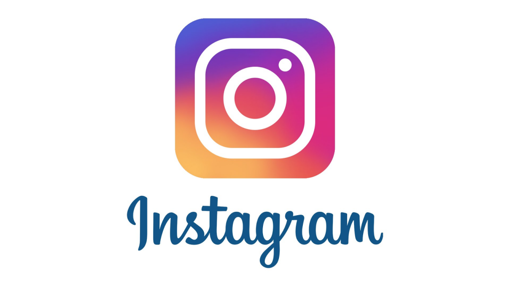 Instagram logo, photo-sharing app.