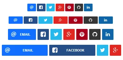 Social media sharing buttons.