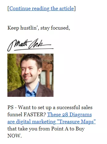 Man's picture and signature.