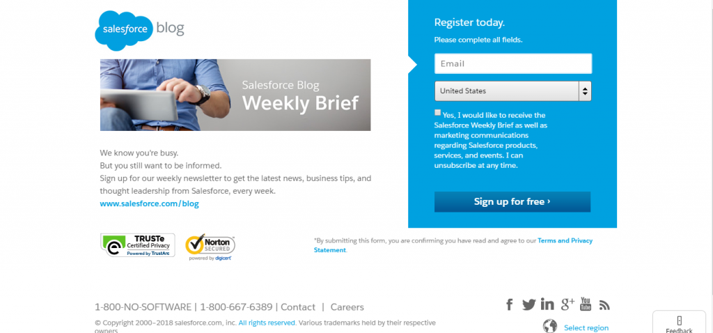 Sign up for Salesforce Weekly Brief.
