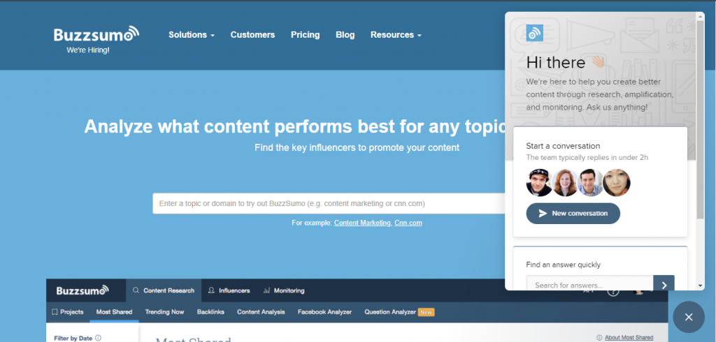 Live chat, fast answers, content help.