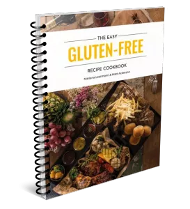 Gluten-free recipe cookbook. Spiral-bound book.