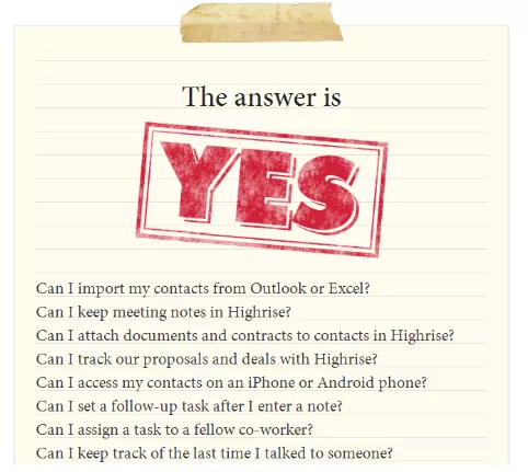 FAQ page with common questions answered.