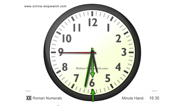 Clock showing task timer.