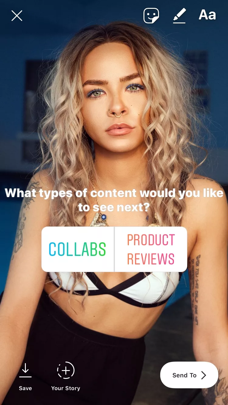 Instagram poll: Collabs or reviews?