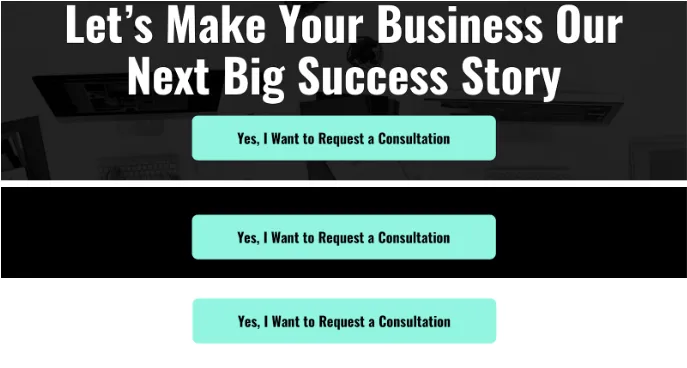 Landing page with request a consultation buttons.