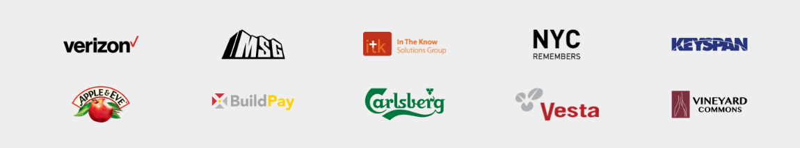 Brand logos of past clients.