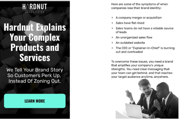 Hardnut advertising services.