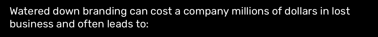 Watered-down branding costs.