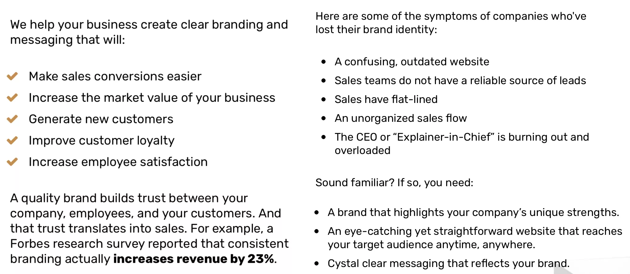 Business branding tips and symptoms.