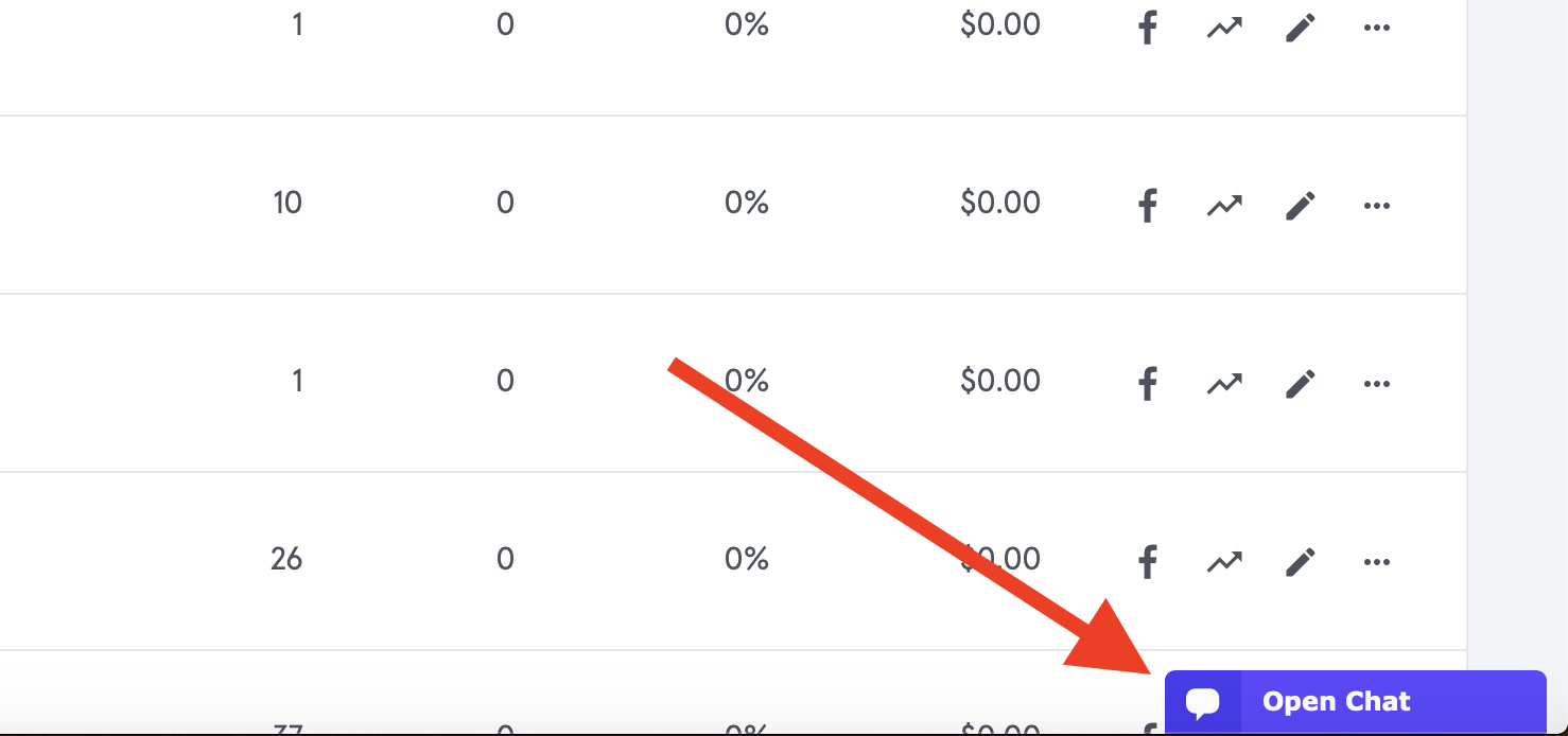 Open chat button, live support.