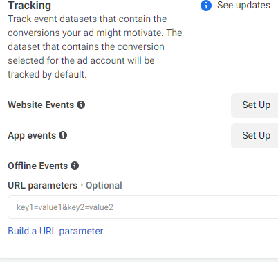 Tracking setup for ads.