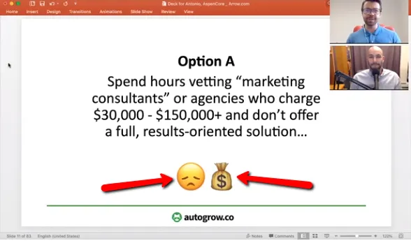 Sad face, money bag, bad marketing.