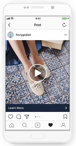 Instagram carousel ad for shoes.