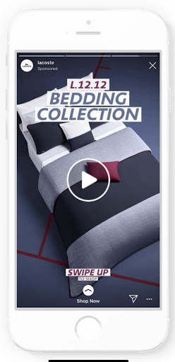 Lacoste bedding collection ad.