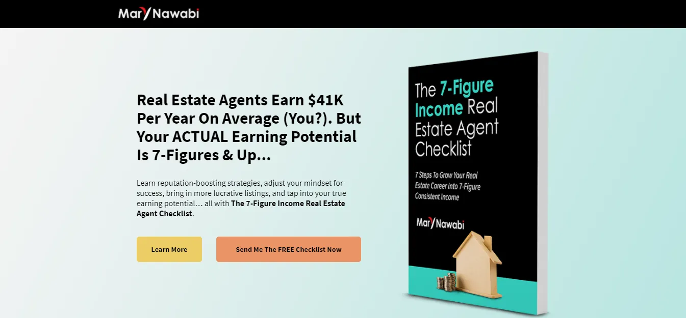 Real estate checklist, 7-figures income.