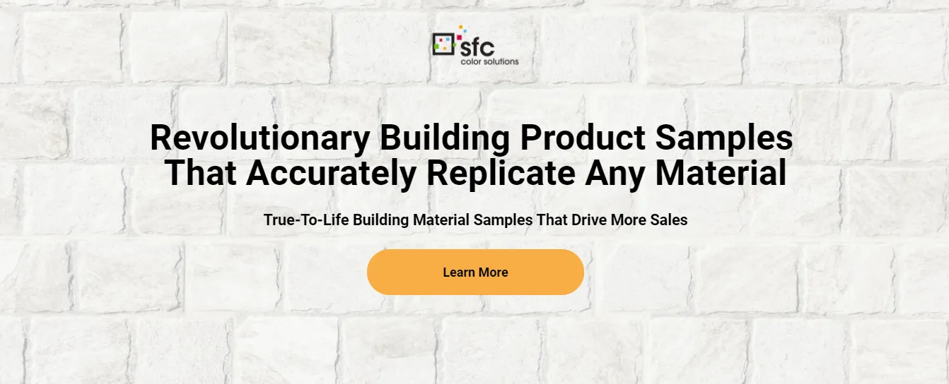 Building material samples, accurate replicas.