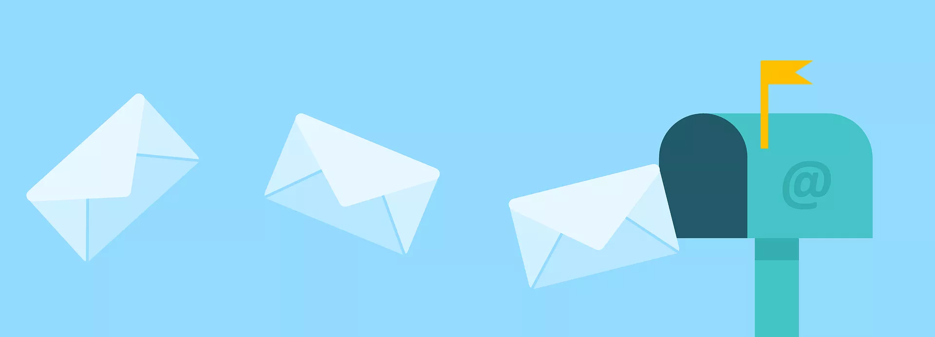 Email marketing, high ROI, envelopes, mailbox.