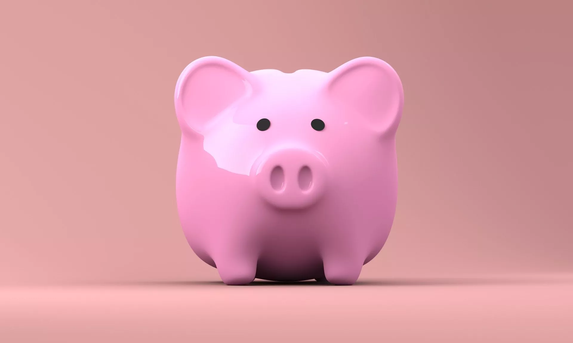 Pink piggy bank, increase customer value.