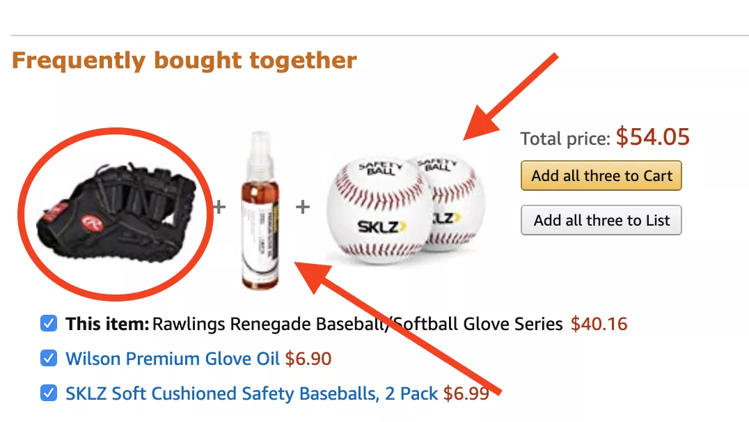 Baseball glove, oil, and balls.