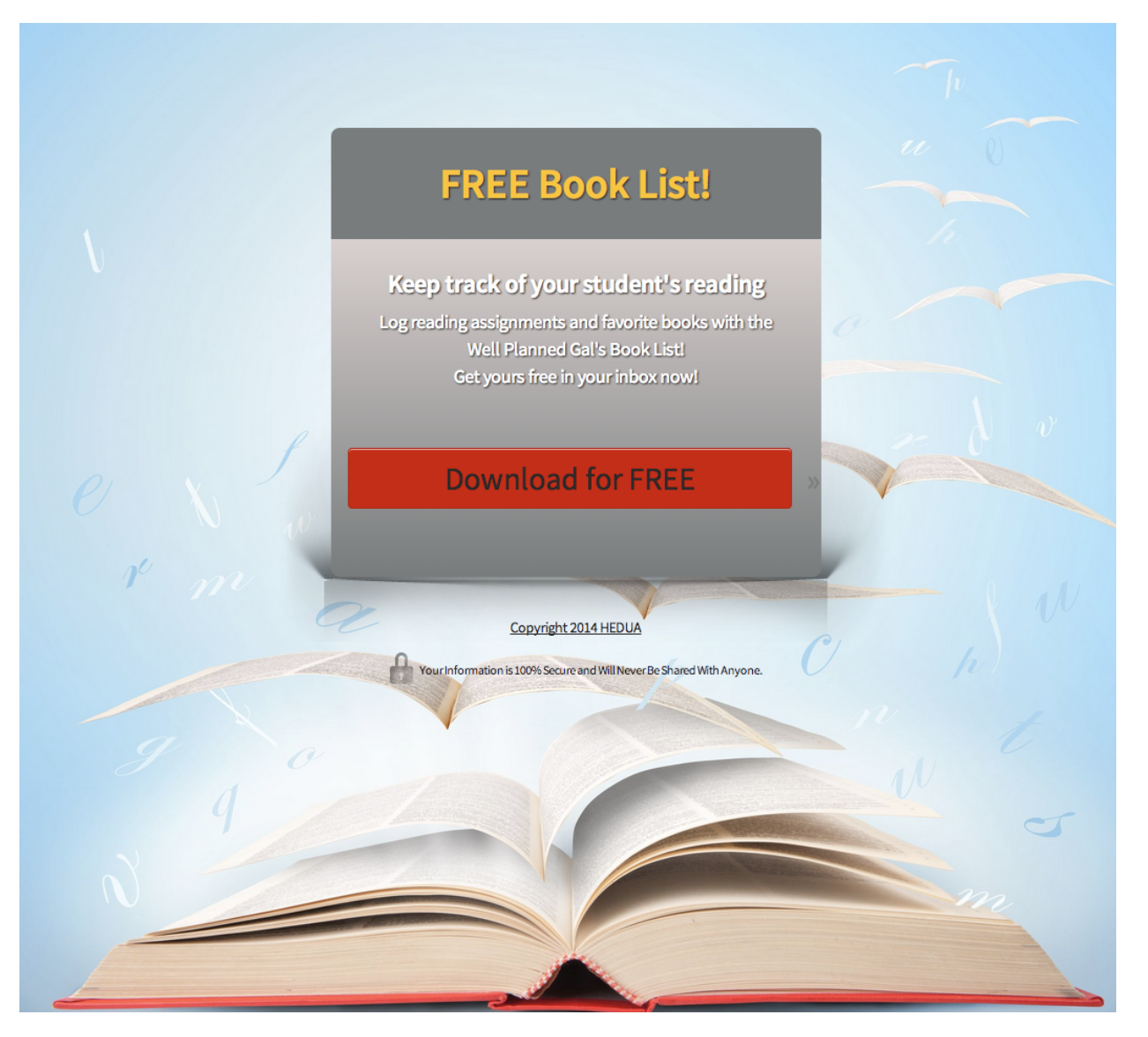 Free book list download.