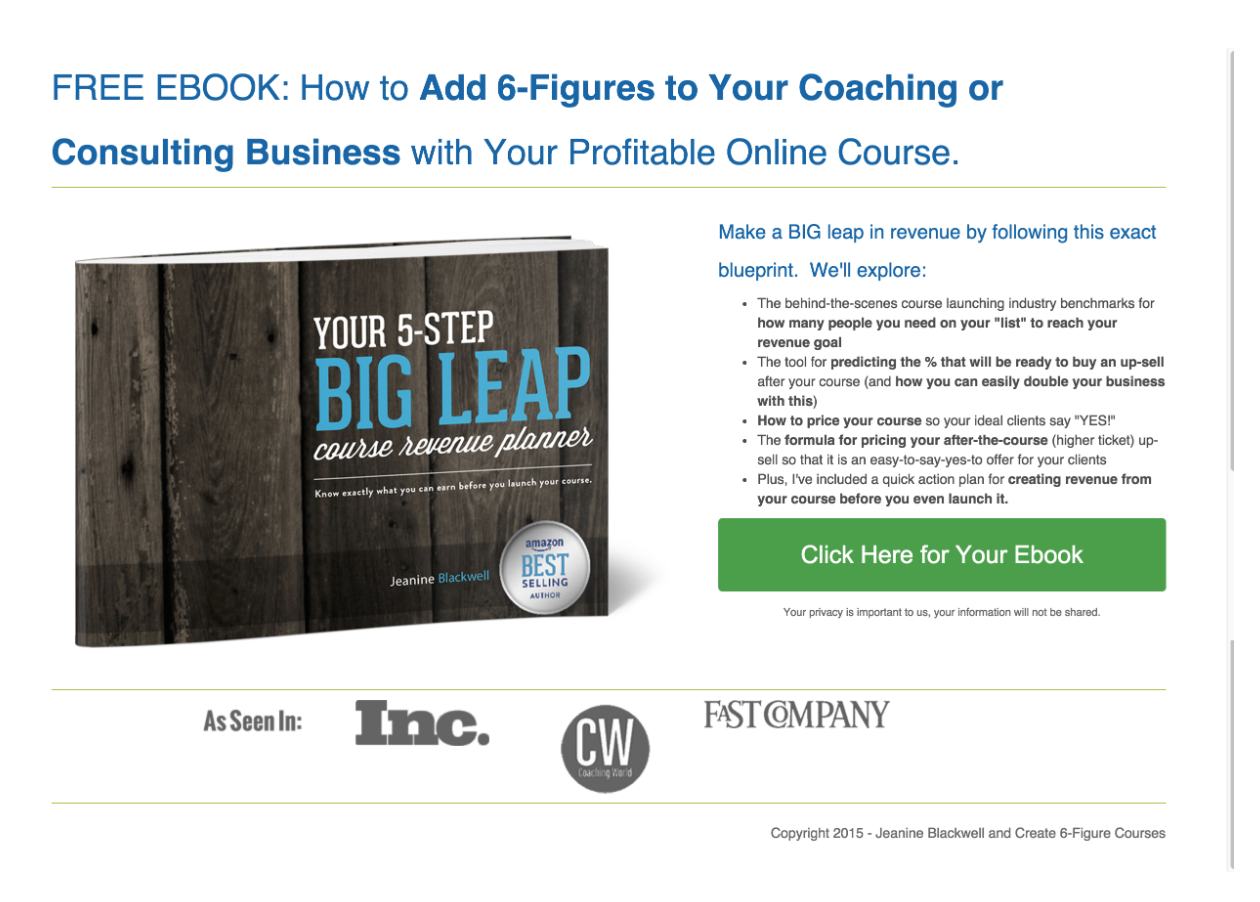 Ebook: 6-figure coaching course blueprint.