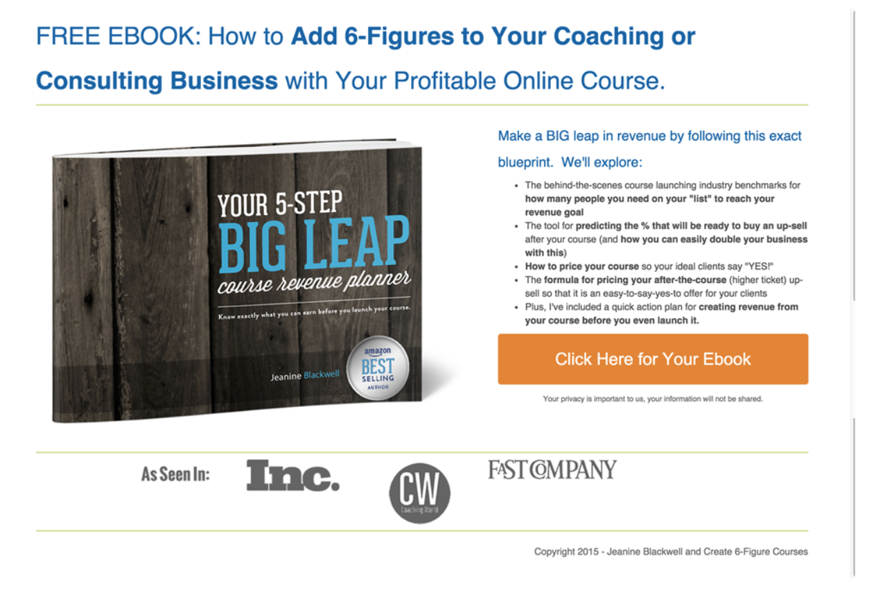 Ebook: 6-figure coaching course.
