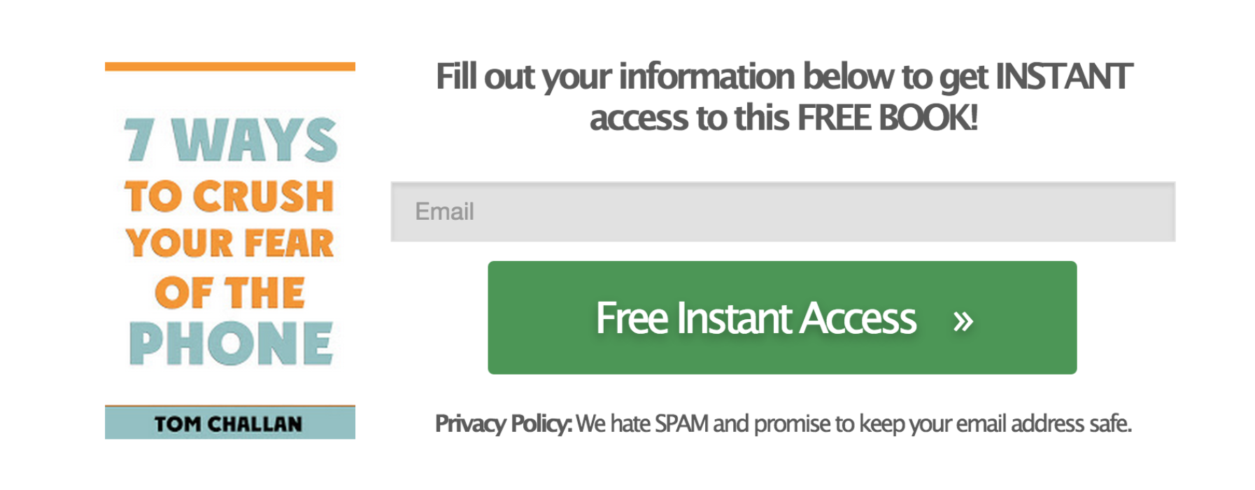 Free ebook signup form.