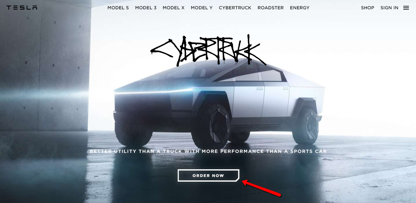 UNIQUE CYBERTRUCK ORDER NOW.