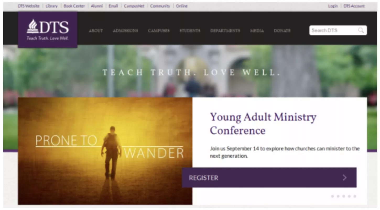 Website with a donate button.