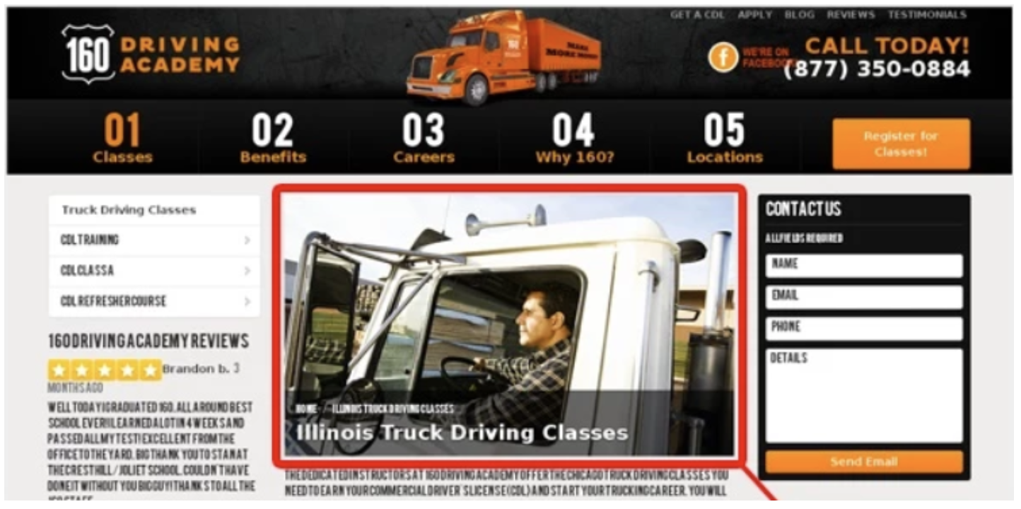 Man driving a truck, Illinois classes.