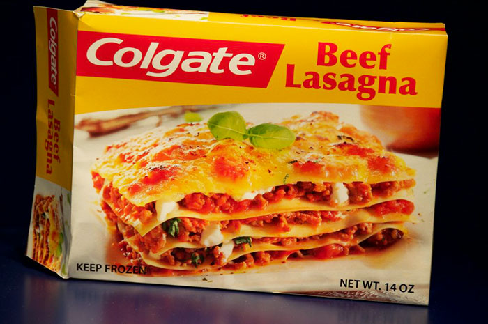 Colgate lasagna, brand extension fail.