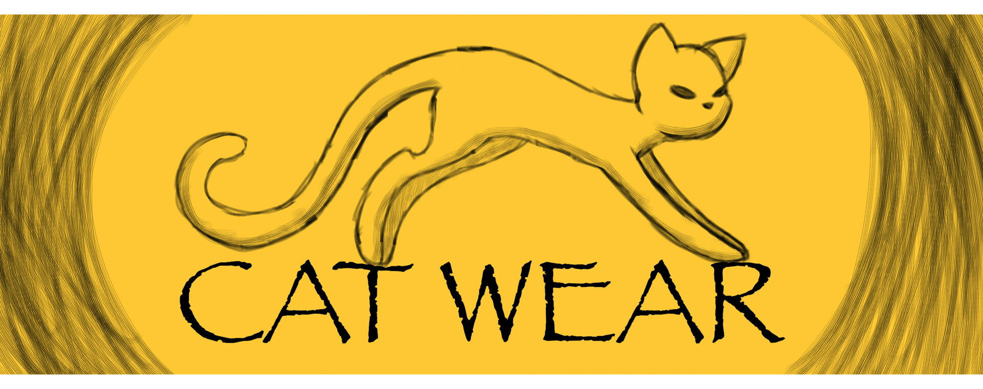 Cat illustration, storefront logo.