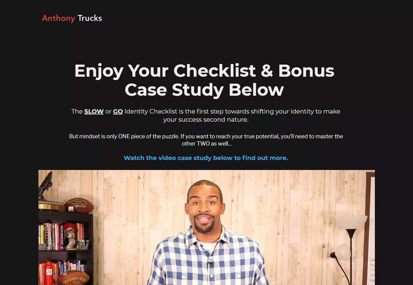 Man presenting case study.