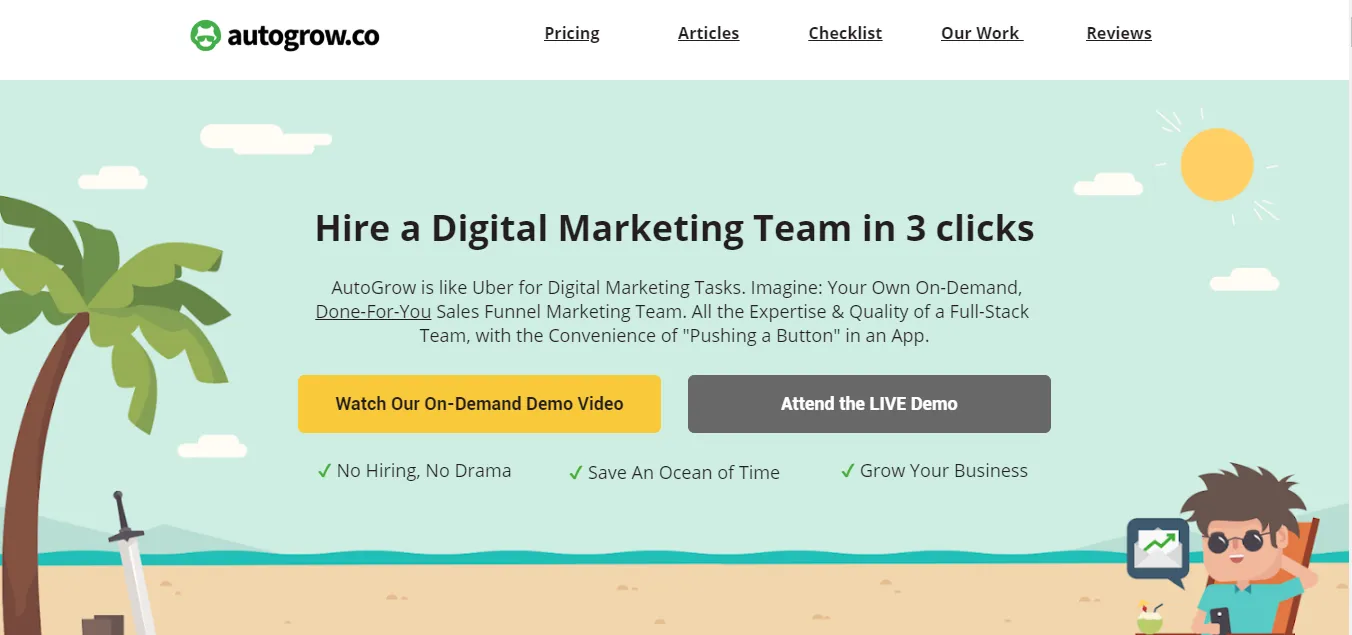 Digital marketing team, 3 clicks to hire.
