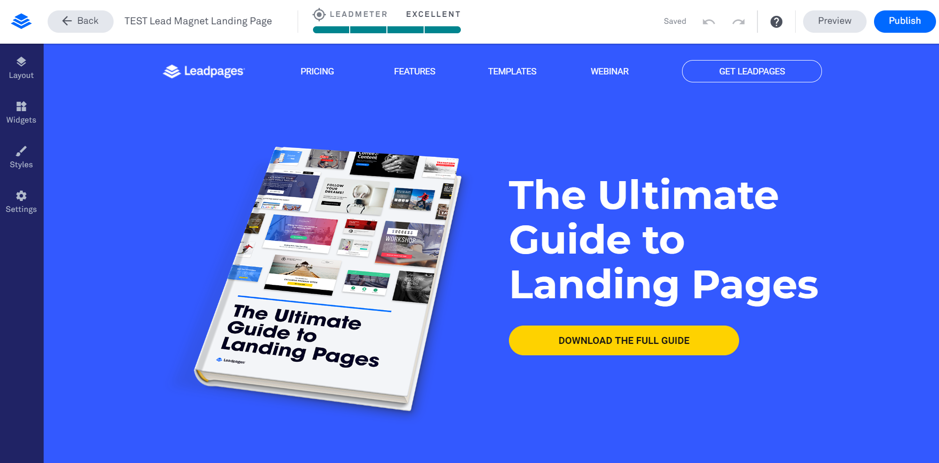 Landing page design guide.