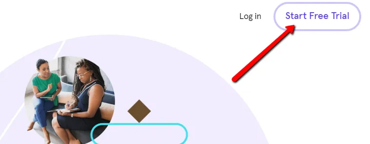 Start free trial button.