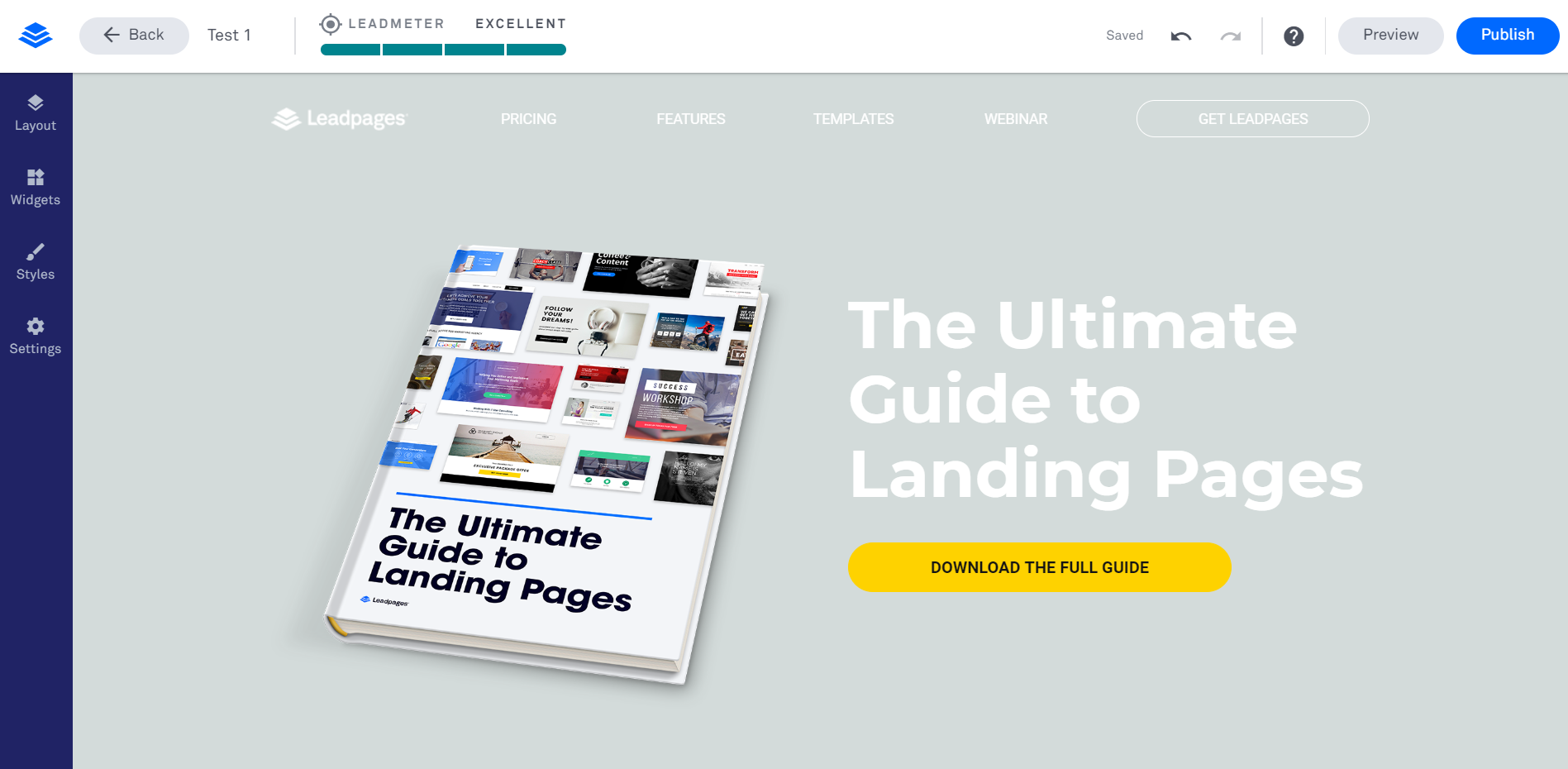 Landing page design guide.
