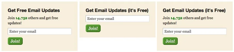 A/B test showing simpler design performed better.