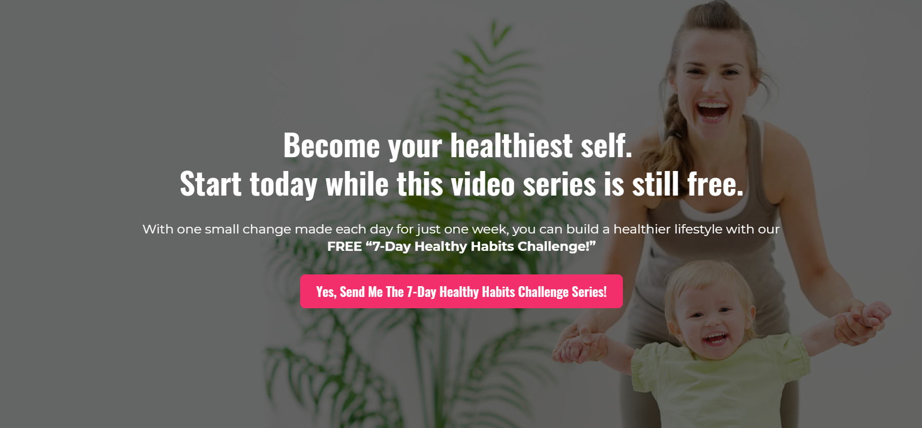 Woman and child, healthy habits.