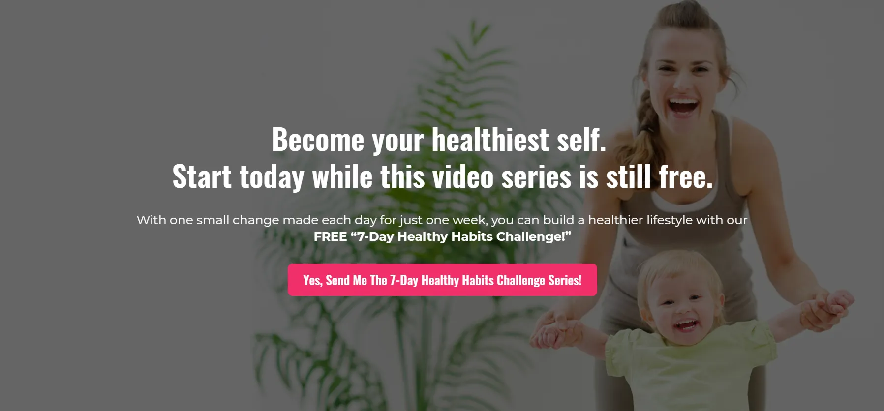 Woman and child, healthy habits.